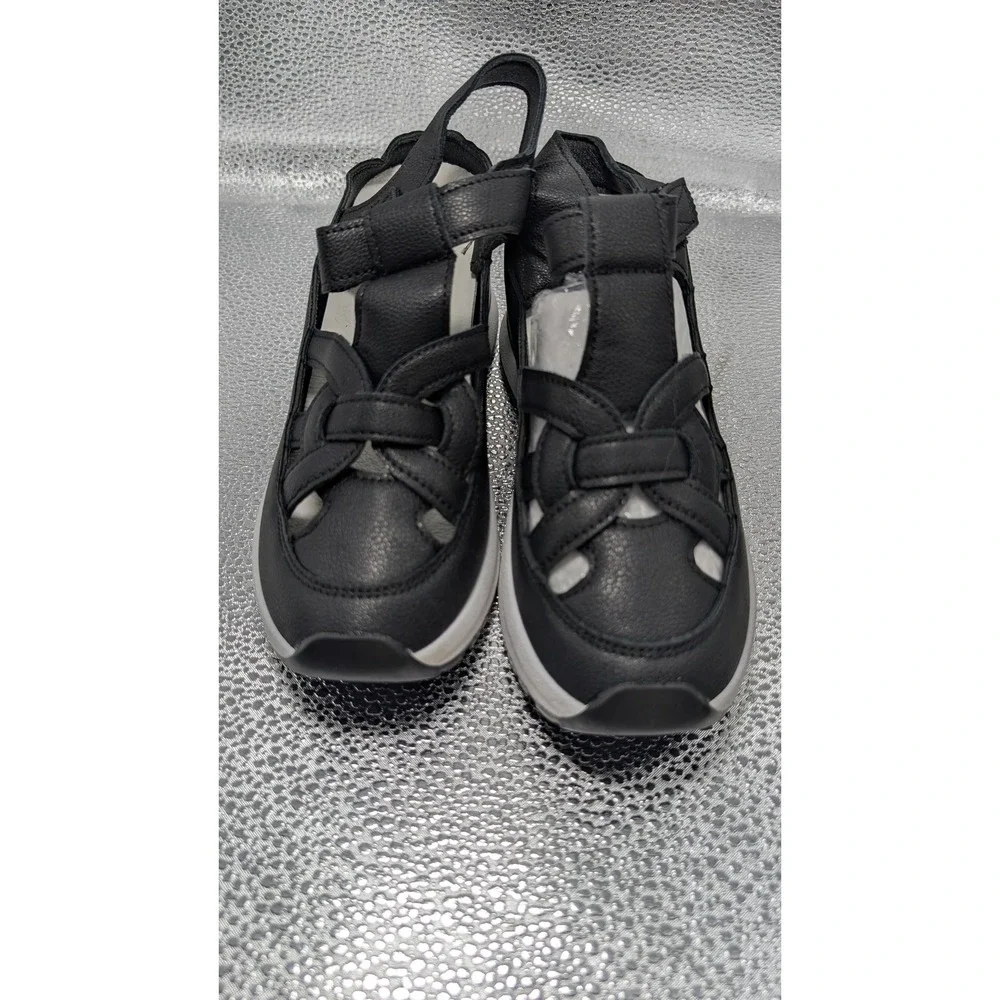 Fashion Black Platform Sporty Strappy Cage‎ Sandals Womens Size 36 Slingback